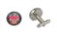 Picture of Pink Flower Skull Cufflinks