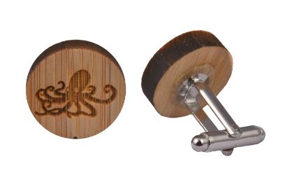Picture of Wooden Octopus Cufflinks